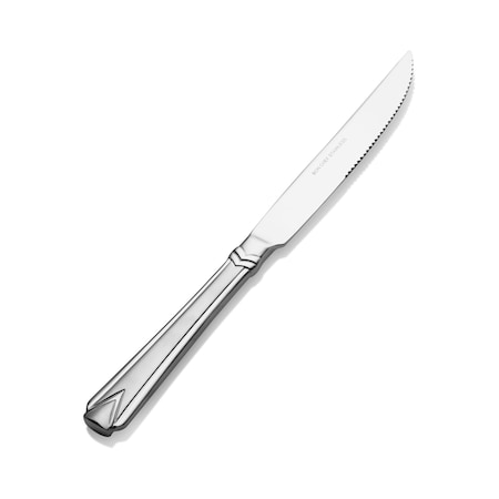 Bon Chef Gothic, Steak Knife, Euro, Solid Handle, 2-Tone Finish, 13/0, 10.01" , set of 12 S1315